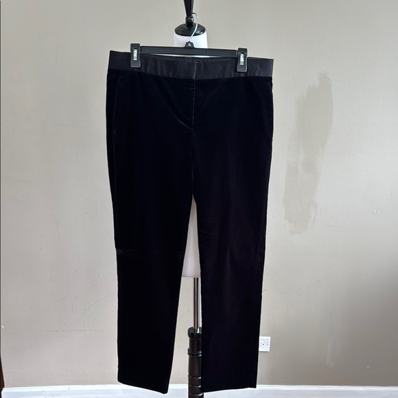 Theory The Power Velvet 3 Black Straight Leg Strech Trousers Size 10 - - Picture 4 of 13